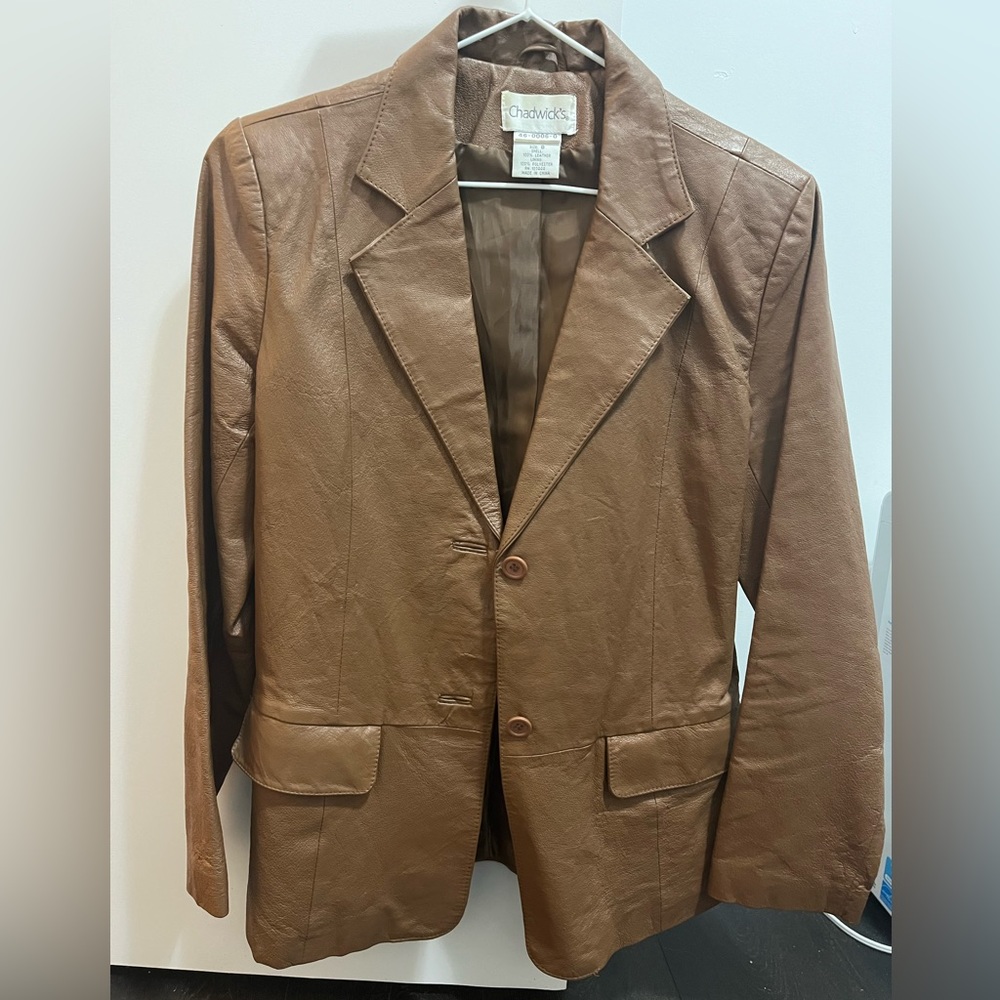 Chadwicks Leather Jacket Size 8